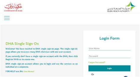 dha eservices|Login .